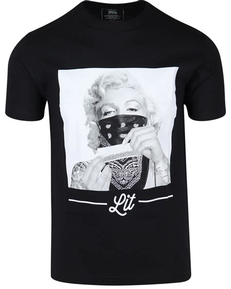 The Original Hollywood Blonde Bombshell Shirts Sex Icon Diva Tee Black Lit Marilyn Monroe M