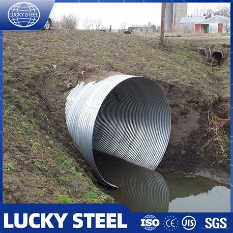 Round Corrugated Metal Pipe Corrugated Culvert Pipe For Road