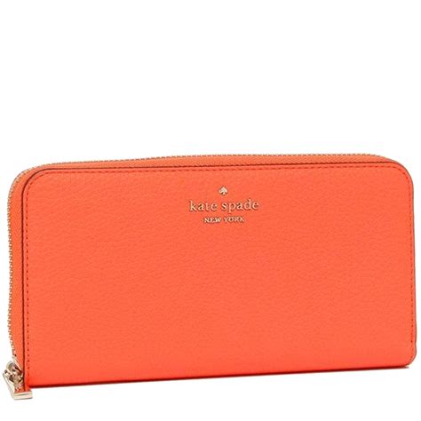 Kate Spade Leila Large Continental Wallet In Coral Buds Wlr00392