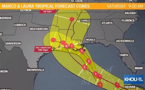 Tropical Storm Laura Shift Slightly West While Marco Takes Aim At
