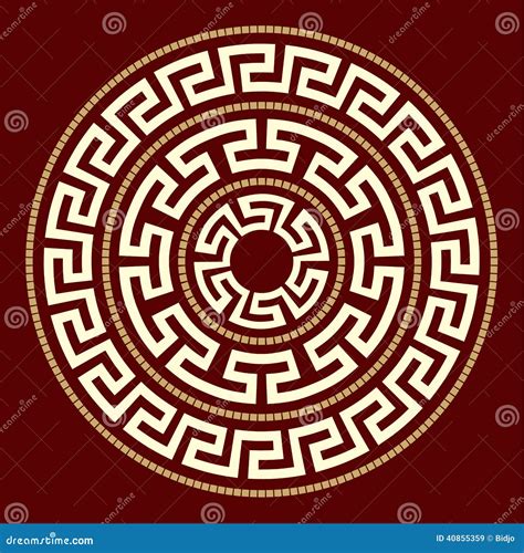 greek ornaments round stock vector image 40855359