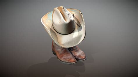 Boots And Cowboy Hat Download Free 3d Model By Hcwiley F2eb687