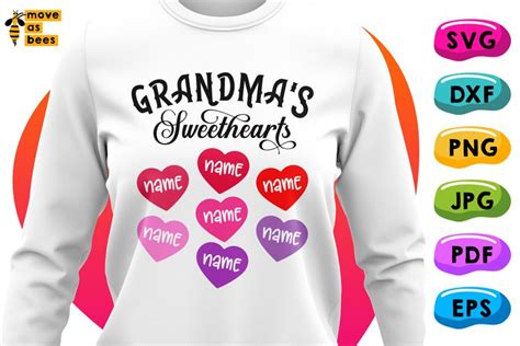 I Love My Grandson Valentine S Day Printable Svg Iron On Cut File Grandma S Sweetheart I Love My