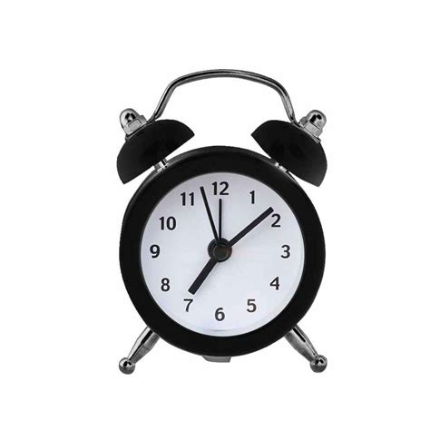 Tureclos Mini Round Alarm Clock Desktop Table Bedside Clocks Kids