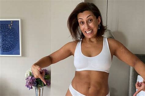 loose women s saira khan strips to undies as she visits fat pod daily star