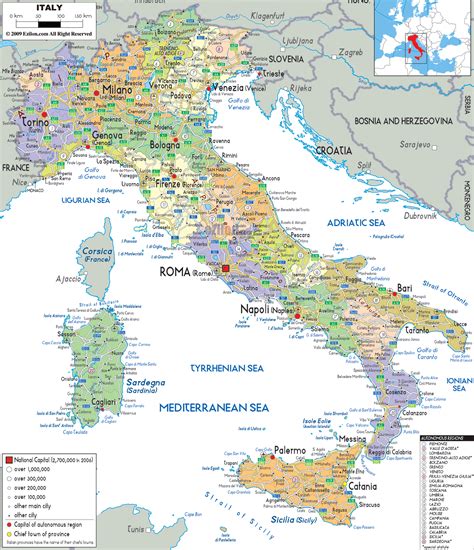 Search by address, phone numbers, photos, opening hours and a convenient route search. Detailed Political Map of Italy - Ezilon Maps