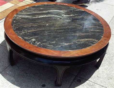 Uhuru Furniture And Collectibles Sold Marble And Wood Coffee Table 25