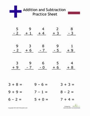 Some worksheets are dynamically generated to give you a different set to practice each time. Simple Addition and Subtraction | Subtraction worksheets, Addition and subtraction worksheets ...