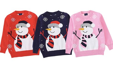 Kids Snowman Christmas Jumper Groupon Goods