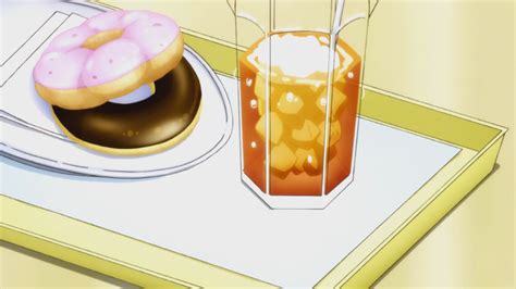 Itadakimasu Anime Doughnuts And A Glass Of Iced Tea Nijiiro Days