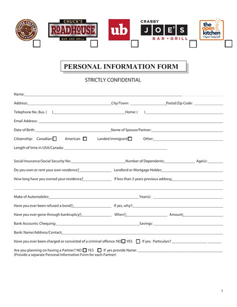 FREE 20+ Personal Information Form Samples, PDF, Word, Google Docs, Excel