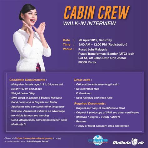 You can filter them based on skills, years of employment, job, education, department. Fly Gosh: Malindo Air Cabin Crew Recruitment - Walk in ...