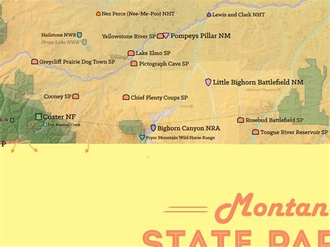 34 Montana National Parks Map Maps Database Source