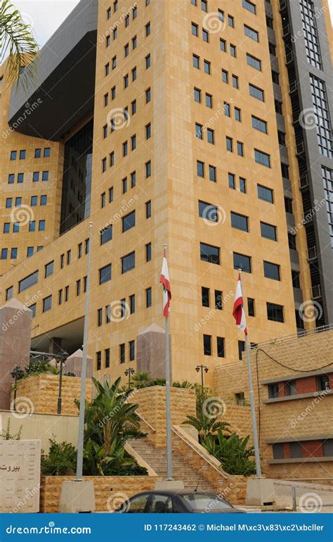 The Lebanese Education Ministry In Beirut City Editorial Photography