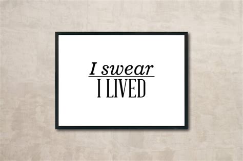 Motivational Print I Swear I Lived One Republic Lyrics Etsy