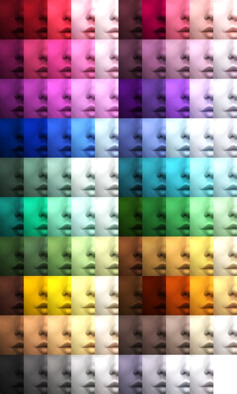 An Image Of Many Different Colors Of The Same Color As They Appear In