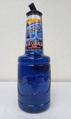Premium Blue Curacao Syrup Liter Bottle Bottles Per Carton USA