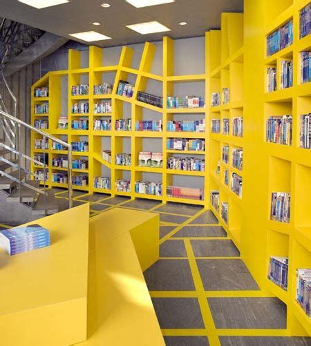 Custom Yellow Bookcases By Smansk Design Studio Bookcase Design