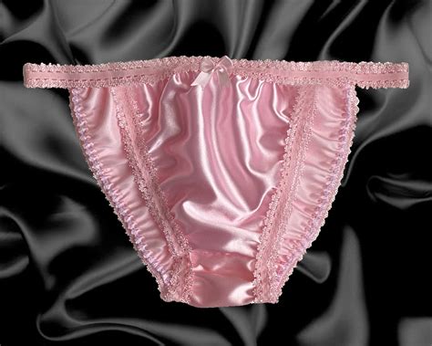Soft Satin Sissy Frilly Lace Tanga Panties Knickers Bikini Cd Tv Size 10 20 £1399 Picclick Uk