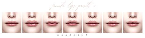 7 Lips Presets Obscurus Sims On Patreon Sims Sims 4 Sims Mods