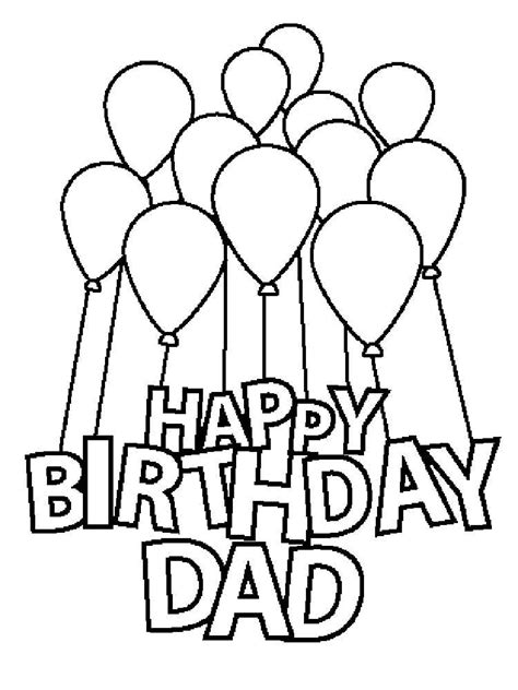 Free Printable Birthday Cards To Color For Dad
