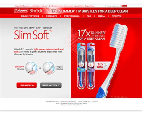 Colgate Slim Soft Toothbrush Web Design On Behance