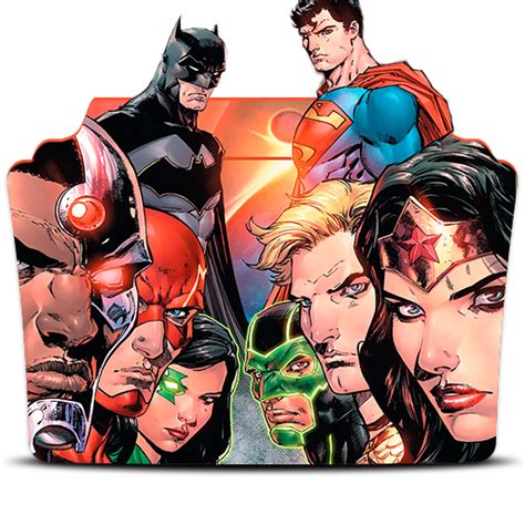 Justice League Rebirth Folder V1 Ico By Skinzyvinsmoke Ligue De Justice Justice League Livre