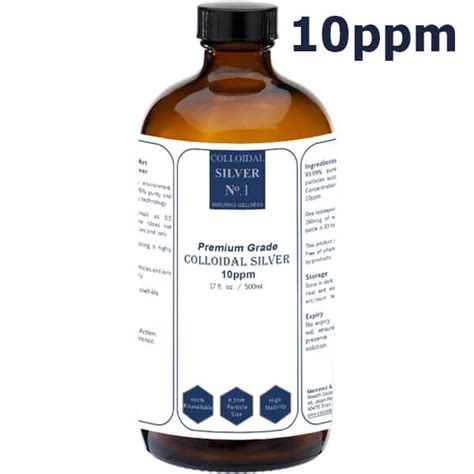 Premium Grade Colloidal Nano Silver No1 Malaysia 10ppm 500ml