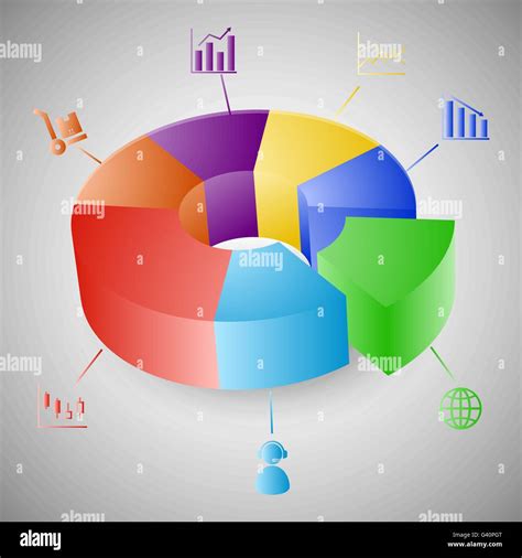 3d Pie Chart Graph Infographic Stock Vector Stock Vector Image And Art