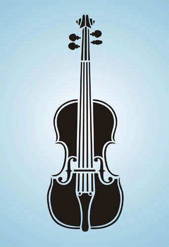 Violin Music Stencil Design From Stencil Kingdom Violin Music