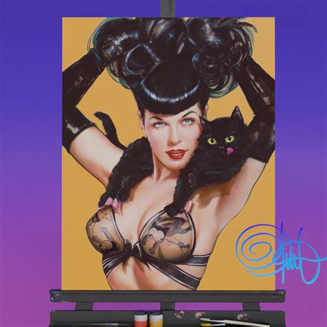Bettie Page Irving Claws Comes To Life On D Easel Bettie Page Irving Claws Collection By