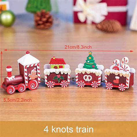 Wooden Christmas Train With Snowman Mini Decor Set A Surprise Price Is