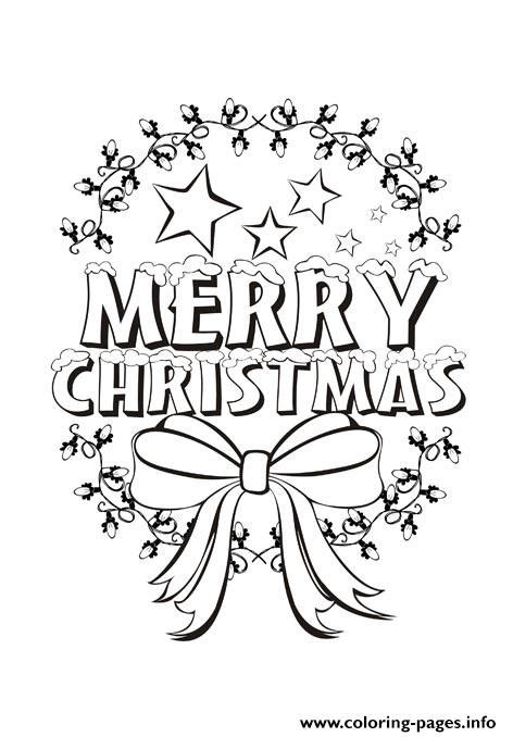 Thousands of free, printable christmas coloring pages for kids of santa, gifts, elves, bells, snowmen, candy, candles, christmas trees, and more. Beautiful Merry Christmas For Kids Coloring Pages Printable