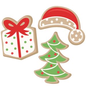 Christmas cookie clipart and their key features. Christmas Cookie Set SVG scrapbook cut file cute clipart ...