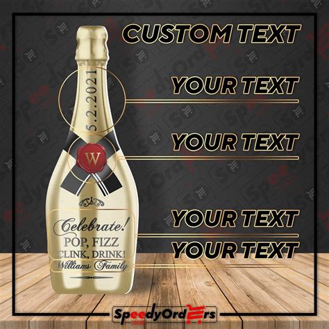 Champagne Prop Champagne Bottle Personalized Champagne Etsy