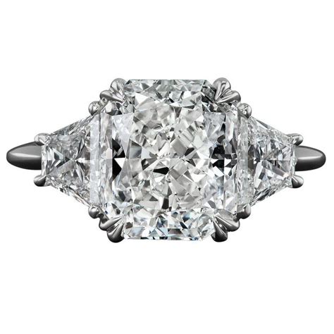 Rosenberg Diamonds Platinum 404 Carat Radiant Cut Diamond Engagement