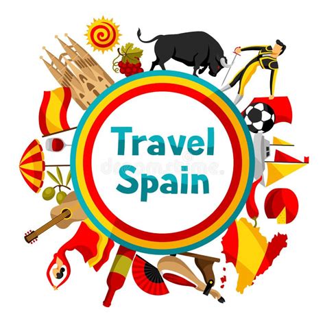 Projeto Do Fundo Da Espanha Símbolos E Objetos Tradicionais Espanhóis