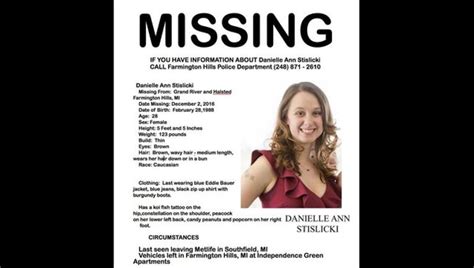 Missing 28 Year Old Farmington Hills Woman Danielle Stislicki