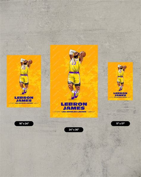 Lebron James Poster Los Angeles Lakers Nba Basketball Framed Etsy