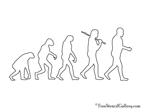 Human Evolution Stencil Free Stencil Gallery