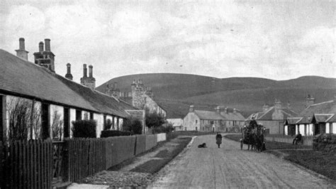 Old Photograph Of The Church And Cottages In Carlops Scotland A
