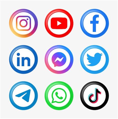 Round Social Media Icon Png