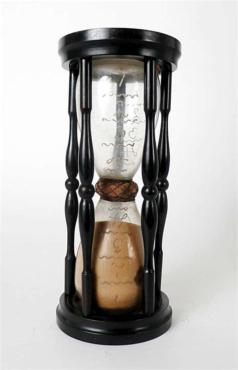 Very Rare And Unusual French Ebony Hourglass Early Xviii Century