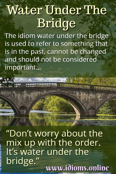 Water Under The Bridge Idioms Online