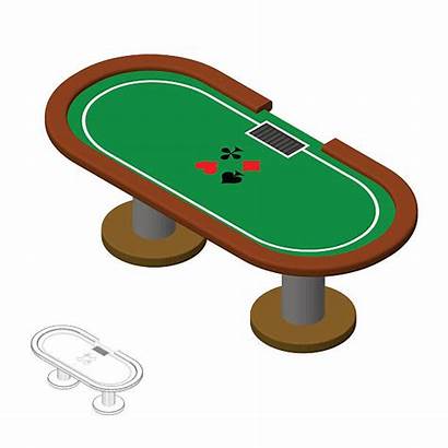 Table Poker Blackjack Vector Clip 3d Illustrations