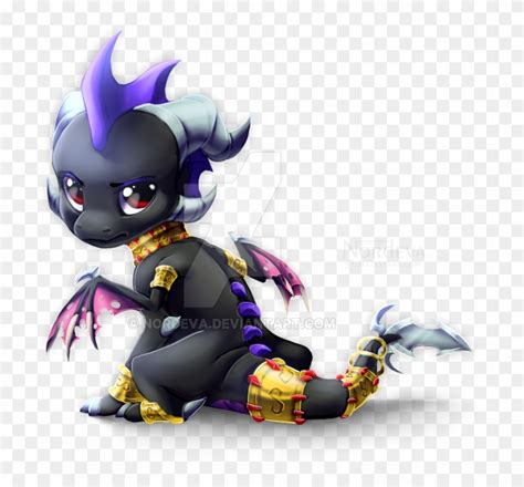 It has grown wings, and its throat has turned red with small speckles on it. Chibi Dark Eg By Nordeva - Cute Anime Baby Dragon - Free ...