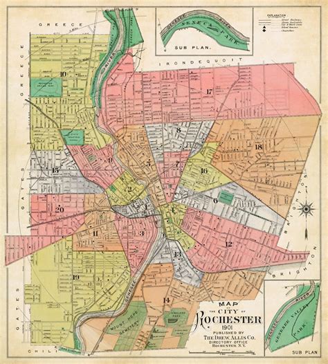 Rochester Map Old Map Of Rochester Print Archival Print On Etsy