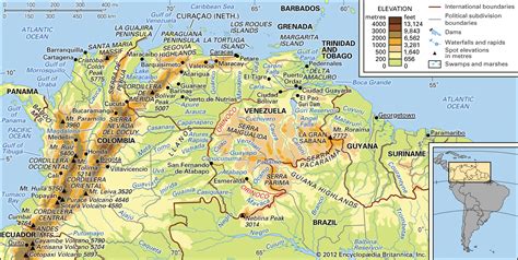 South America Map Orinoco River Map Vector