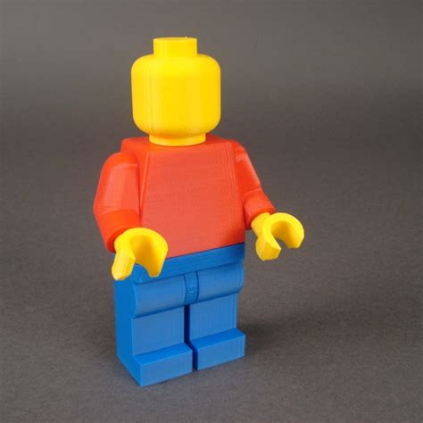 3d Printable Blank Giant Minifig By Michael Curry 3d Printing Lego