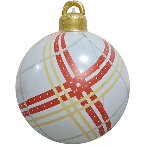 Aohao Christmas Ornaments Pvc Inflatable Decorated Ball Giant Christmas